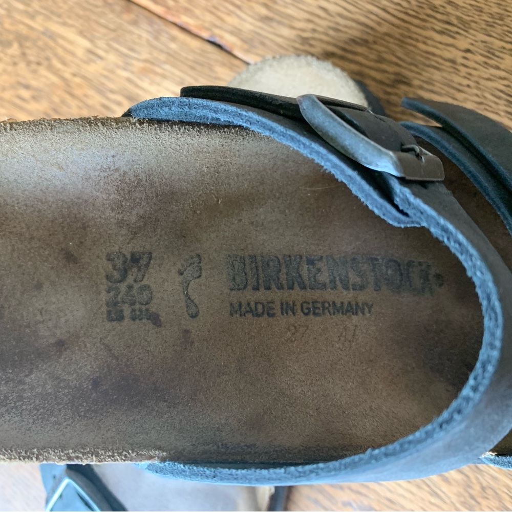Birkenstock Sierra CT Women’s Size 37 or US 7 Black Oiled Leather Sandal - Picture 4 of 15